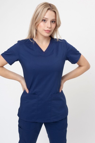 Women’s Cherokee Revolution Tech V-neck scrub top navy-3