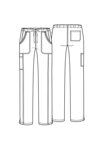 Women's Cherokee Revolution (V-neck top, Mid Rise trousers) scrubs set navy-17