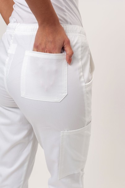 Women's Cherokee Revolution Tech Mid Rise scrub trousers white-3