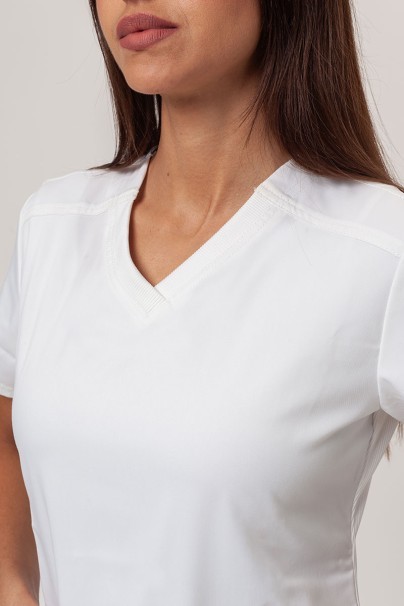 Women's Cherokee Revolution (V-neck top, Mid Rise trousers) scrubs set white-4