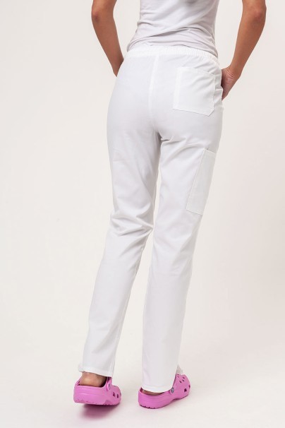 Women's Cherokee Revolution (V-neck top, Mid Rise trousers) scrubs set white-8