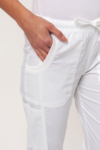 Women's Cherokee Revolution (V-neck top, Mid Rise trousers) scrubs set white-9