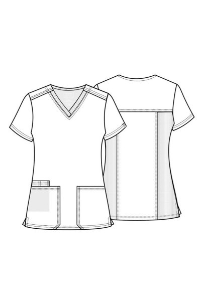 Women's Cherokee Revolution (V-neck top, Mid Rise trousers) scrubs set white-12