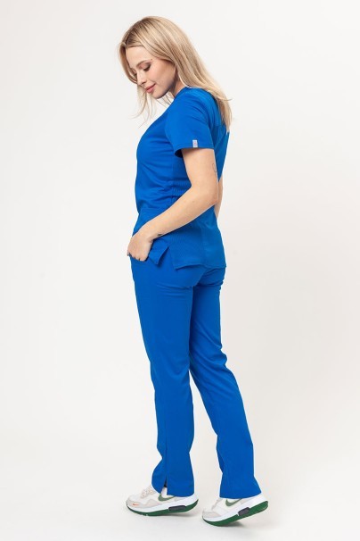 Women's Cherokee Revolution (V-neck top, Mid Rise trousers) scrubs set royal blue-1