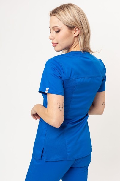 Women's Cherokee Revolution (V-neck top, Mid Rise trousers) scrubs set royal blue-3