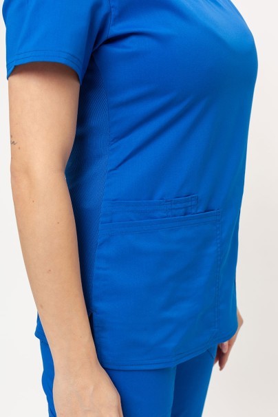 Women's Cherokee Revolution (V-neck top, Mid Rise trousers) scrubs set royal blue-5
