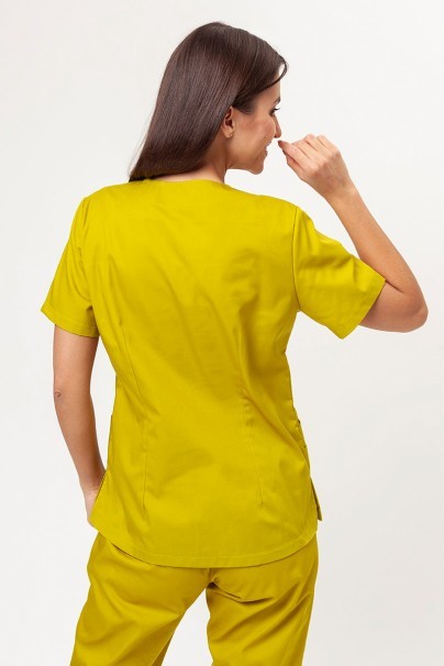 Women’s Sunrise Uniforms Basic Classic FRESH scrubs set (Light top, Regular trousers) mustard-3