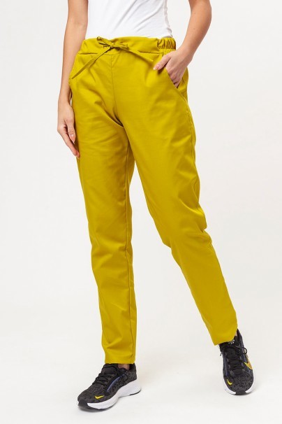 Women’s Sunrise Uniforms Basic Classic FRESH scrubs set (Light top, Regular trousers) mustard-7