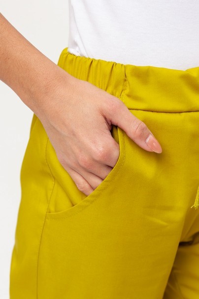 Women’s Sunrise Uniforms Basic Classic FRESH scrubs set (Light top, Regular trousers) mustard-10