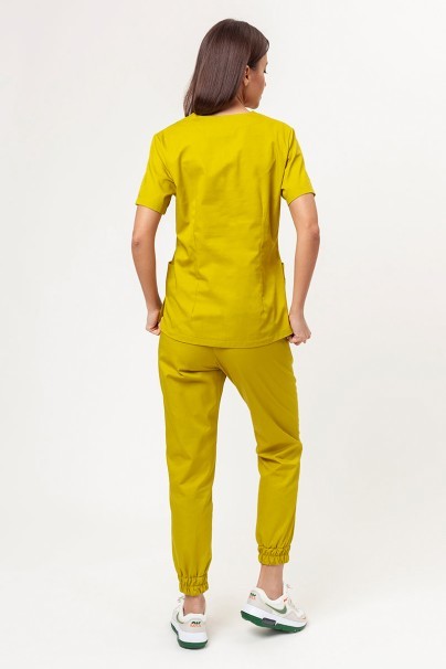 Women's Sunrise Uniforms Basic Jogger FRESH scrubs set (Light top, Easy trousers) mustard-2