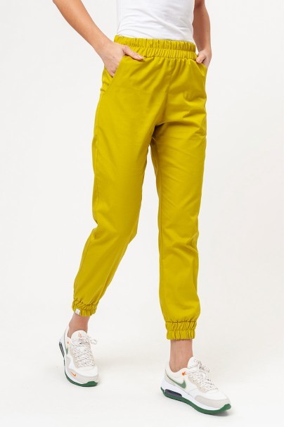 Women's Sunrise Uniforms Basic Jogger FRESH scrubs set (Light top, Easy trousers) mustard-7