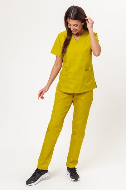Women's Sunrise Uniforms Basic Light FRESH scrub top mustard-5