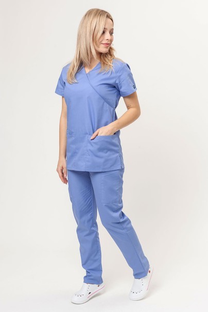 Women’s Cherokee Originals Mock Wrap Tunic scrub top ciel blue-6