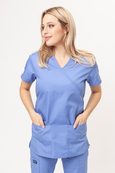 Women's Cherokee Originals (Mock top, N.Rise trousers) scrubs set ciel blue-2