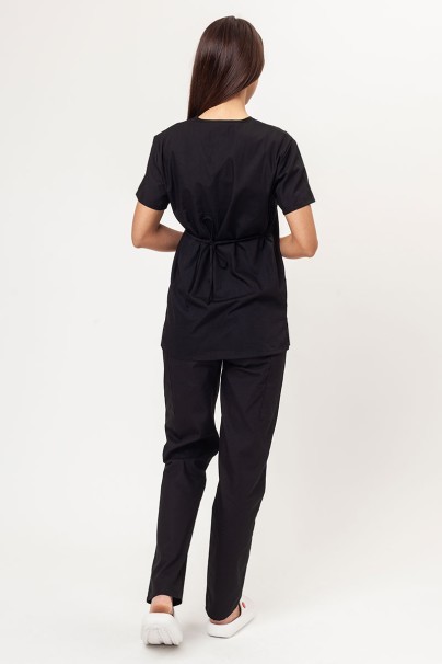 Women's Cherokee Originals (Mock top, N.Rise trousers) scrubs set black-1