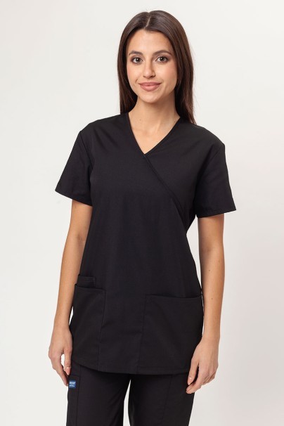 Women's Cherokee Originals (Mock top, N.Rise trousers) scrubs set black-2