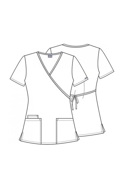 Women’s Cherokee Originals Mock Wrap Tunic scrub top pewter-8