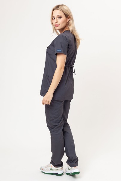Women's Cherokee Originals (Mock top, N.Rise trousers) scrubs set pewter-2