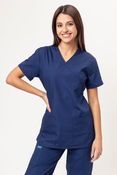 Women's Cherokee Originals (Mock top, N.Rise trousers) scrubs set navy-2