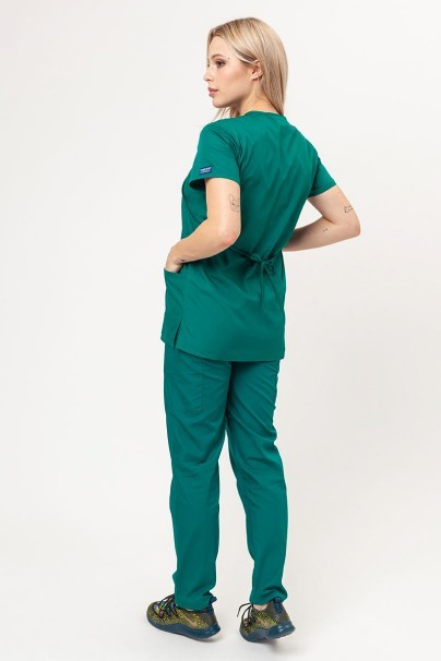 Women's Cherokee Originals (Mock top, N.Rise trousers) scrubs set hunter green-1