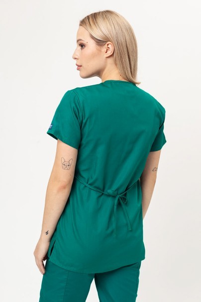 Women's Cherokee Originals (Mock top, N.Rise trousers) scrubs set hunter green-3