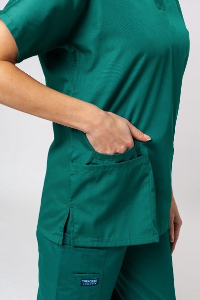 Women's Cherokee Originals scrubs set (V-neck top, N.Rise trousers) hunter green-5