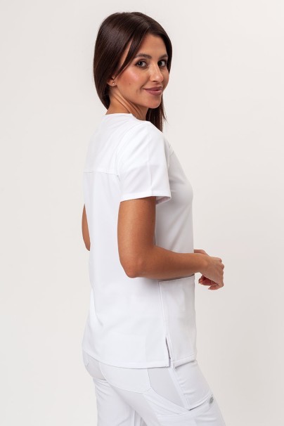 Women's Dickies EDS Essentials scrubs set (Mock top, Mid Rise trousers) white-3