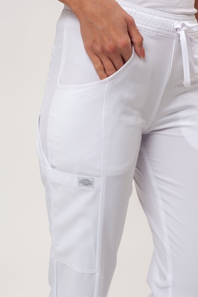 Women's Dickies EDS Essentials scrubs set (Mock top, Mid Rise trousers) white-11