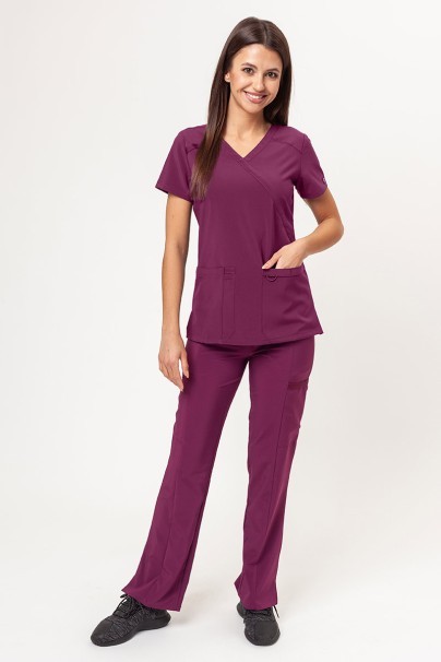 Women’s Dickies EDS Essentials Mock scrub top wine-7