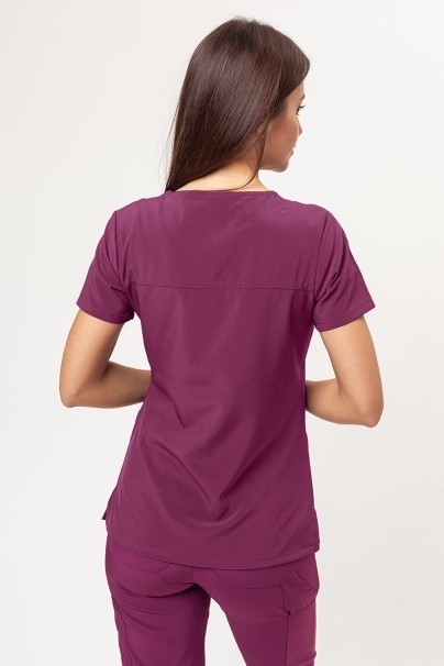 Women’s Dickies EDS Essentials Mock scrub top wine-2