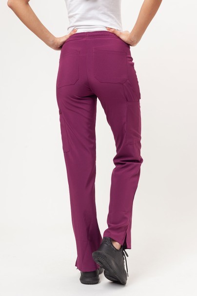 Women's Dickies EDS Essentials scrubs set (Mock top, Mid Rise trousers) wine-10