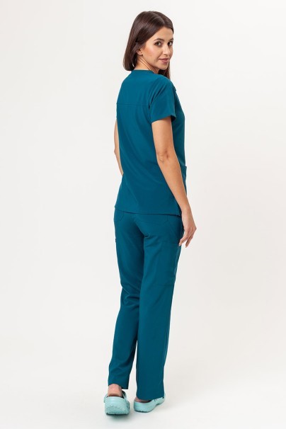 Women's Dickies EDS Essentials scrubs set (Mock top, Mid Rise trousers) caribbean blue-1