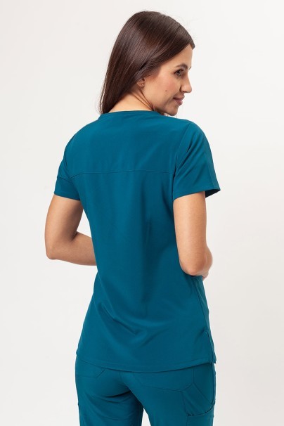 Women's Dickies EDS Essentials scrubs set (Mock top, Mid Rise trousers) caribbean blue-3