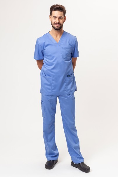 Men's Cherokee Revolution V-neck scrub top ciel blue-4