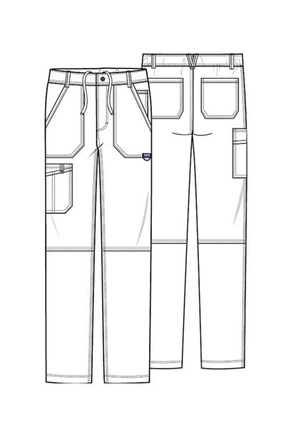 Men's Cherokee Revolution scrubs set (V-neck top, Fly Cargo trousers) pewter-14