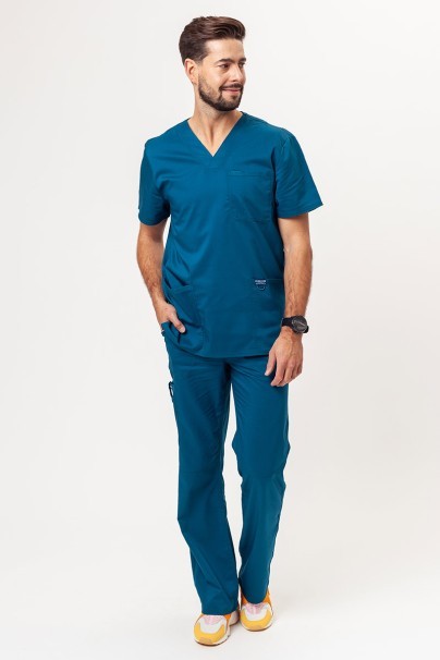 Men's Cherokee Revolution V-neck scrub top caribbean blue-4