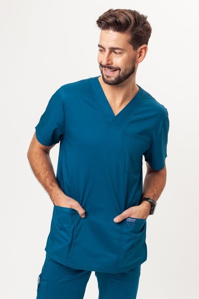 Men's Cherokee Revolution scrubs set (V-neck top, Fly Cargo trousers) caribbean blue-2