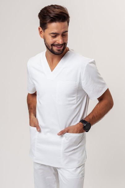 Men's Cherokee Revolution scrubs set (V-neck top, Fly Cargo trousers) white-2