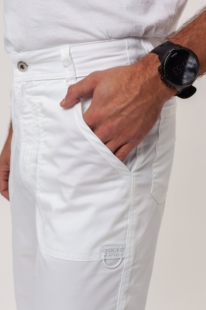 Men's Cherokee Revolution scrubs set (V-neck top, Fly Cargo trousers) white-10