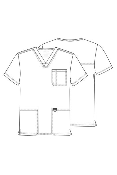Men's Cherokee Revolution scrubs set (V-neck top, Fly Cargo trousers) white-13