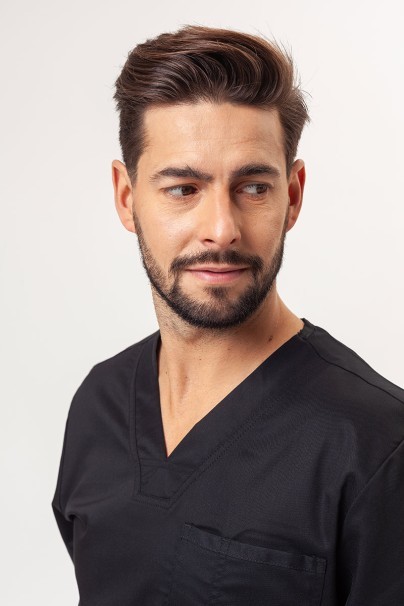 Men's Cherokee Revolution V-neck scrub top black-2