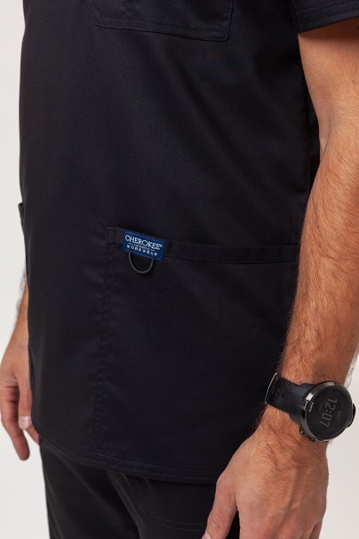 Men's Cherokee Revolution V-neck scrub top black-3