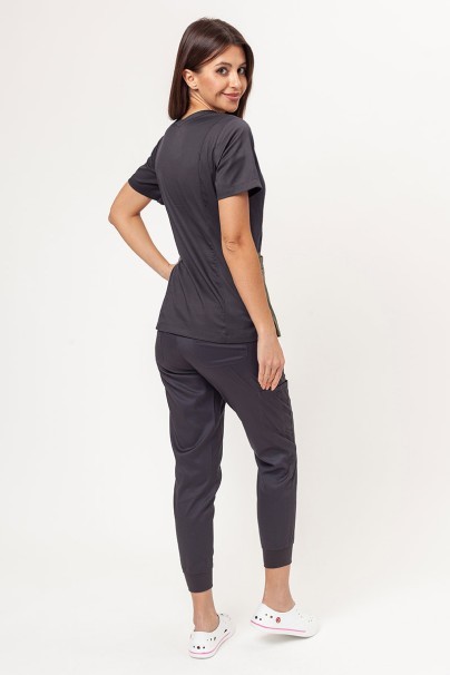 Women's Maevn Matrix scrubs set (Double V-neck top, Yogga trousers) pewter-1