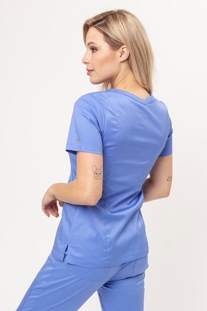 Women's Maevn Matrix scrubs set (Double V-neck top, Yogga trousers) ceil blue-3