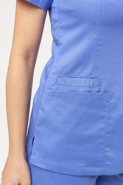 Women's Maevn Matrix scrubs set (Double V-neck top, Yogga trousers) ceil blue-6