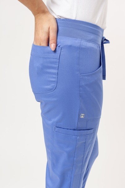 Women's Maevn Matrix scrubs set (Double V-neck top, Yogga trousers) ceil blue-11