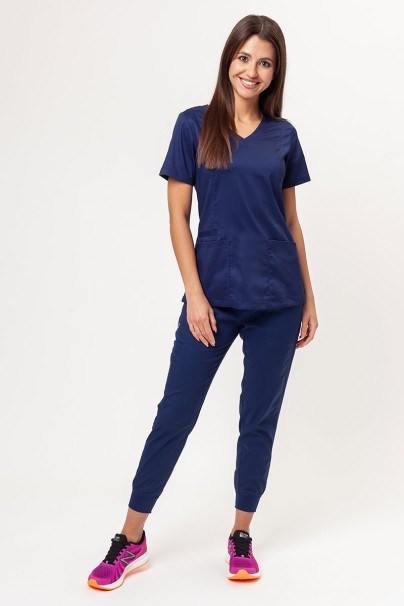 Women’s Maevn Matrix Double V-neck scrub top navy-4