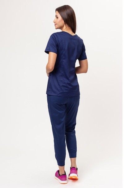 Women's Maevn Matrix scrubs set (Double V-neck top, Yogga trousers) navy-1