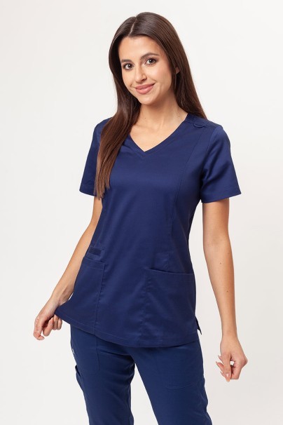 Women's Maevn Matrix scrubs set (Double V-neck top, Yogga trousers) navy-2