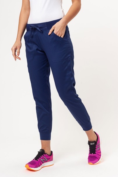 Women's Maevn Matrix scrubs set (Double V-neck top, Yogga trousers) navy-6